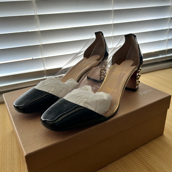 Authentic Christian Loubotin Gallica 55 Patent and PVC dress shoes - Picture 4 of 9